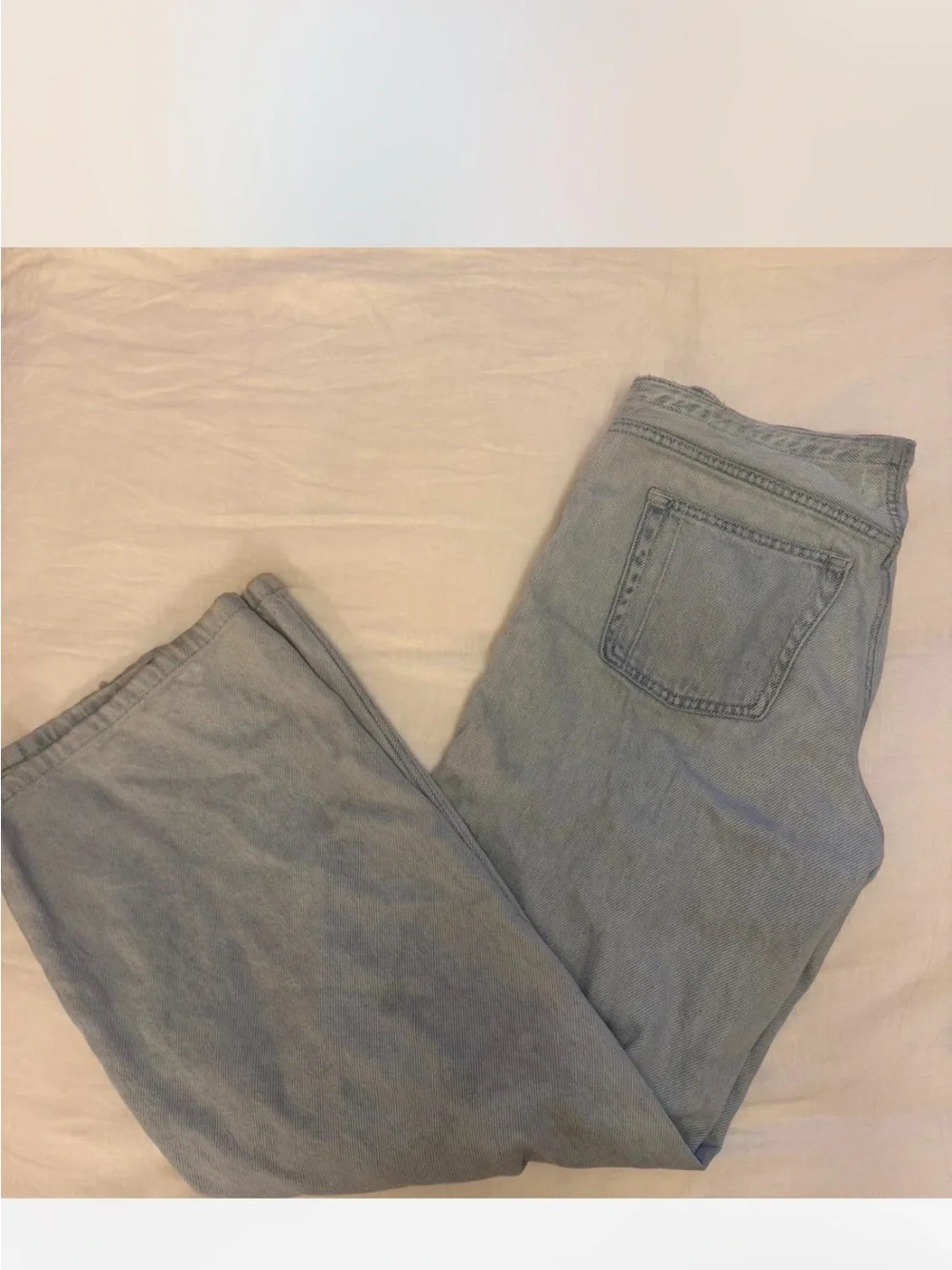 High-Rise Light Blue Wide-Leg Jeans for Women